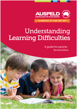 Red cover from AUSPELDs Understanding Learning Difficulties: A guide for Parents - Revised edition